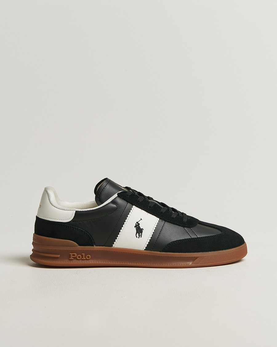 Homme | Baskets | Polo Ralph Lauren | Aera Leather/Suede Sneakers Black/White