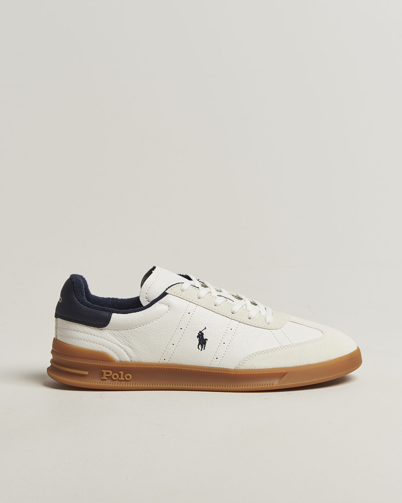 Homme | Baskets | Polo Ralph Lauren | Aera Leather Sneakers Deckwash White/Navy