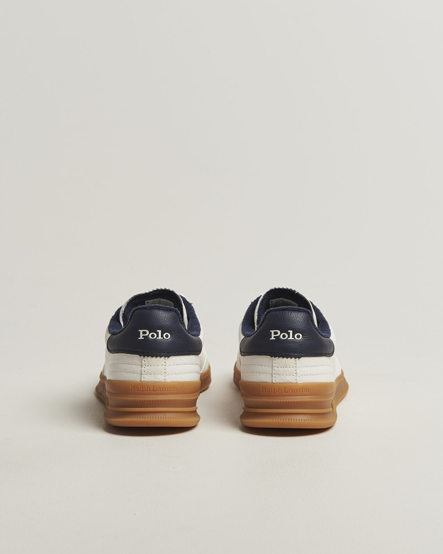 Homme | Baskets | Polo Ralph Lauren | Aera Leather Sneakers Deckwash White/Navy