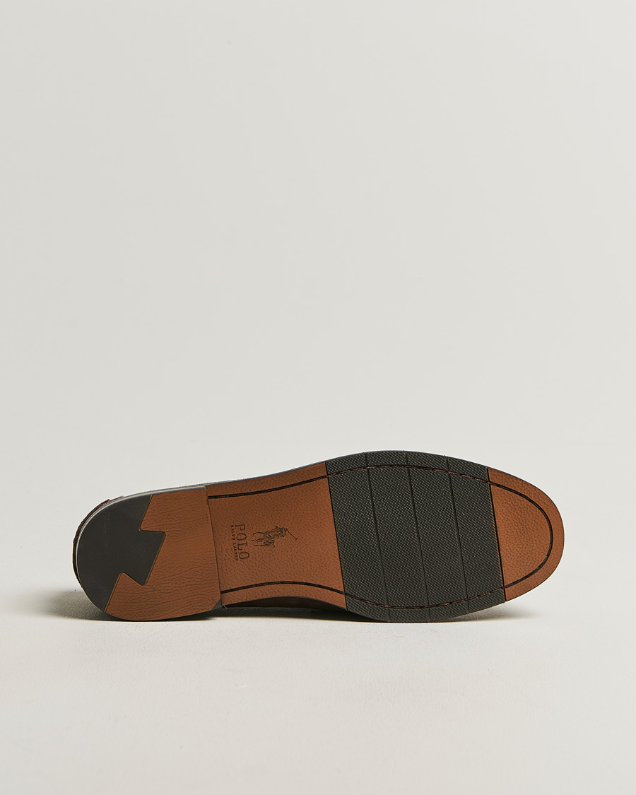 Homme | Loafers | Polo Ralph Lauren | Alston Suede Penny Loafers Dark Brown