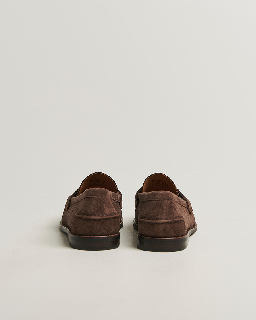 Homme | Loafers | Polo Ralph Lauren | Alston Suede Penny Loafers Dark Brown