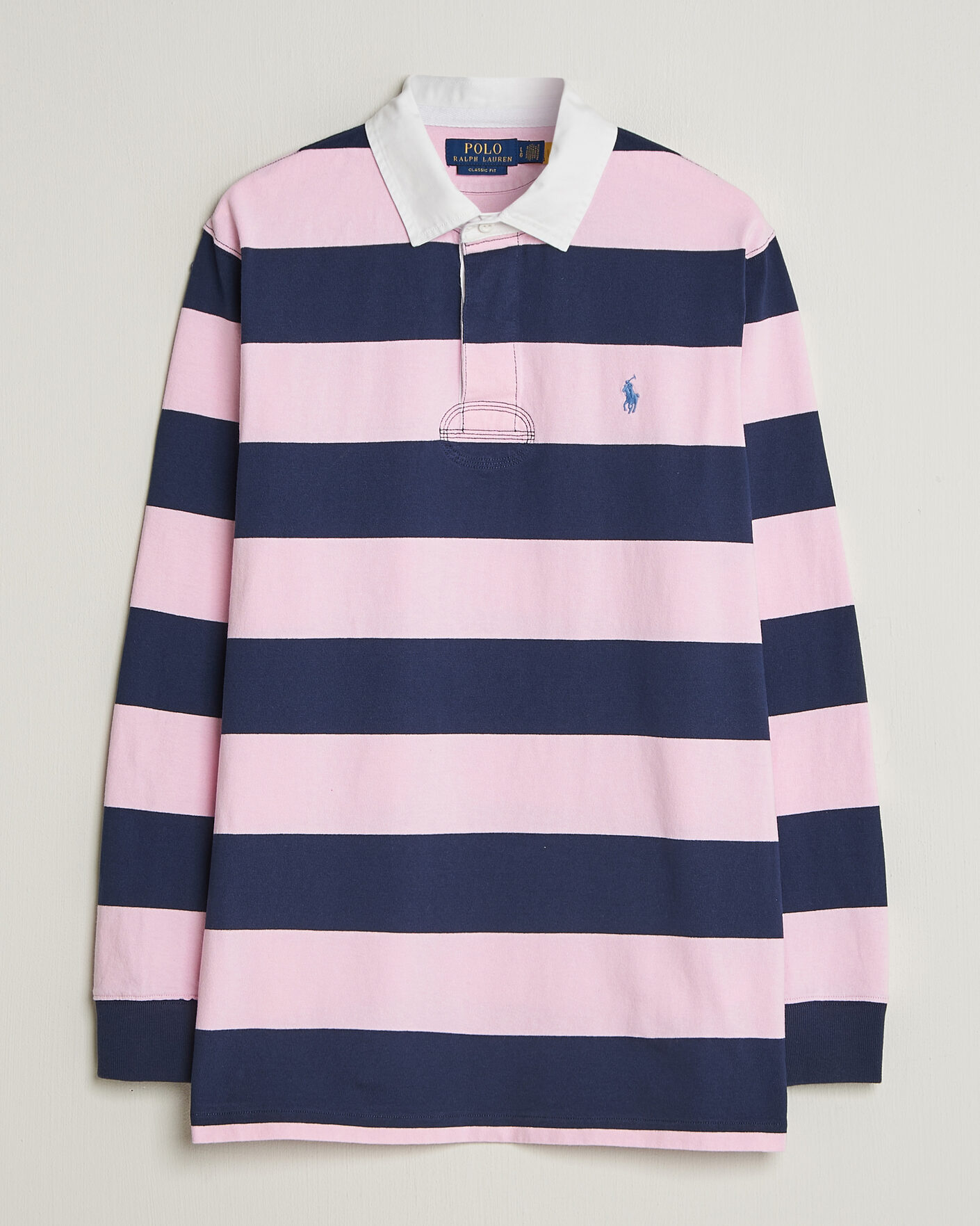 Homme | Pulls Et Tricots | Polo Ralph Lauren | Jersey Striped Rugger Carmel Pink/Newport Navy