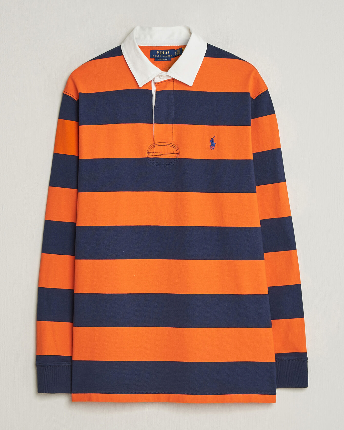 Homme | Pulls Et Tricots | Polo Ralph Lauren | Jersey Striped Rugger Sailing Orange/Newport Navy