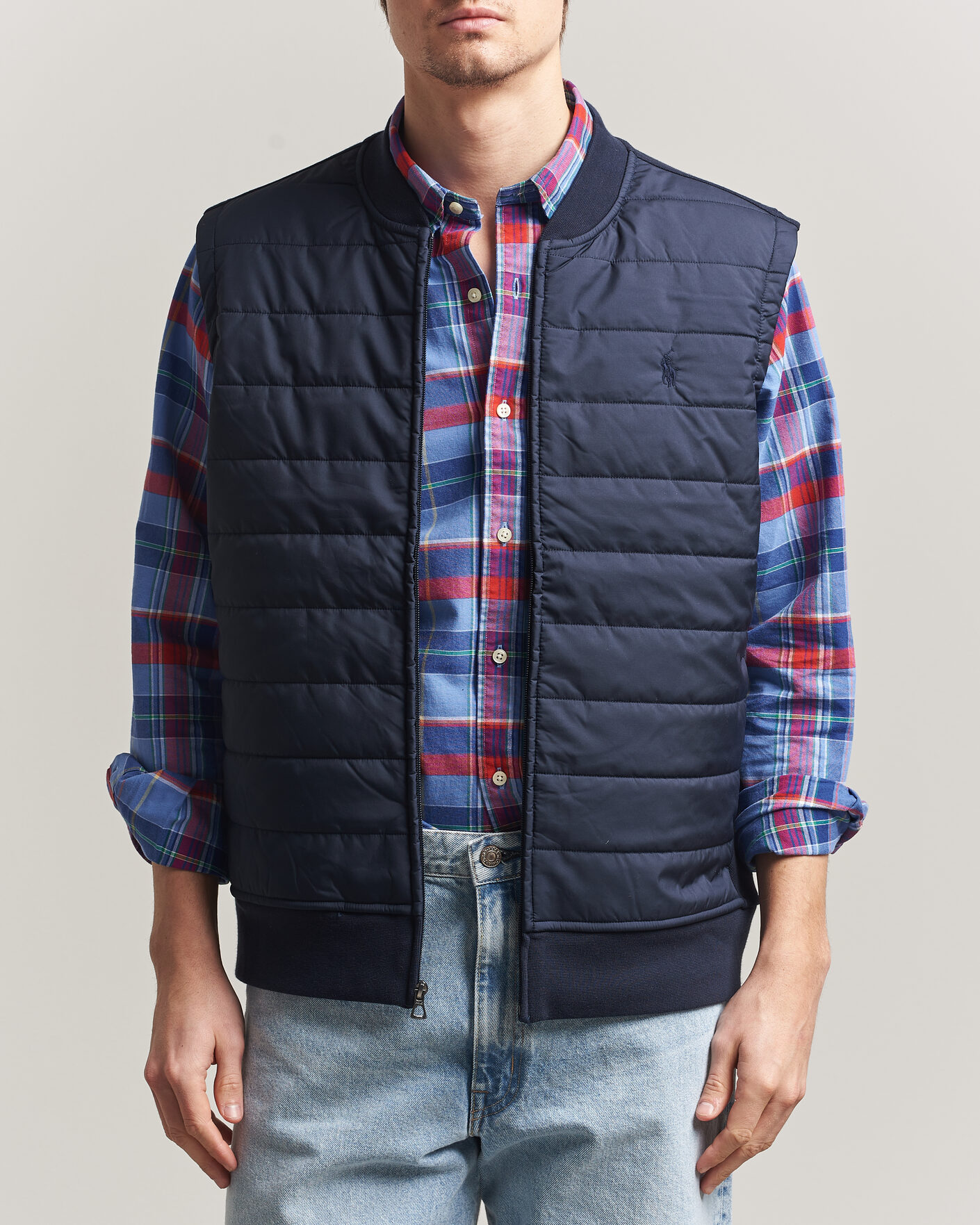 Homme | Gilets | Polo Ralph Lauren | Double Knitted Jaquard Vest Aviator Navy