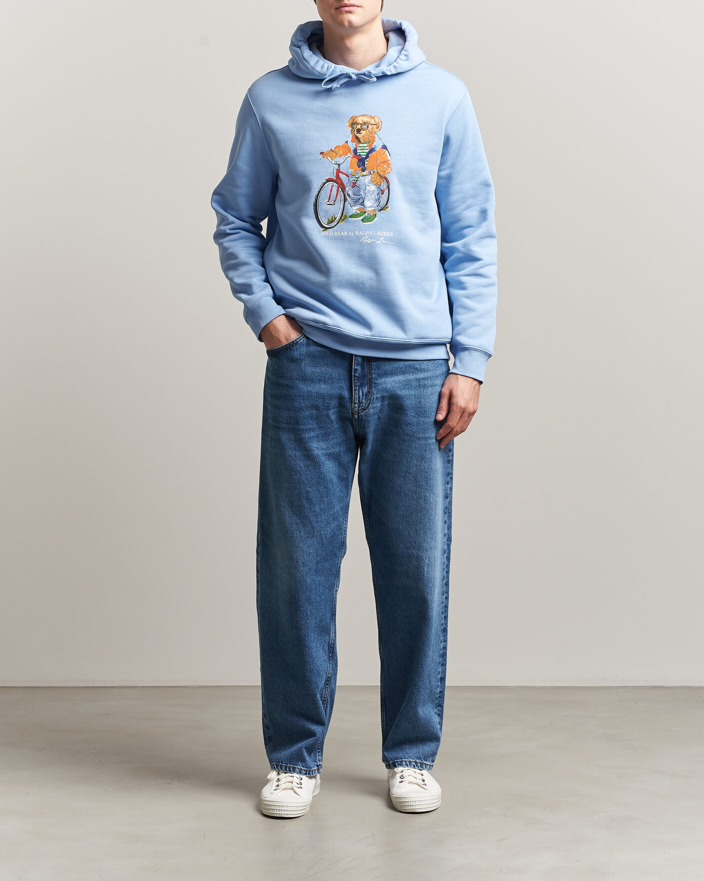 Homme | Pulls Et Tricots | Polo Ralph Lauren | Fleece Bear Hoodie Austin Blue