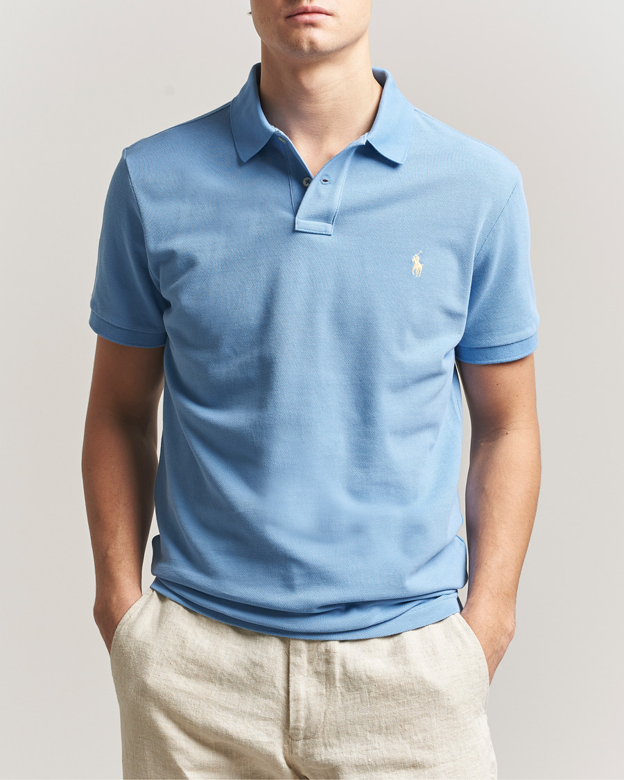 Homme | Polos | Polo Ralph Lauren | Custom Slim Fit Polo Bristol Blue