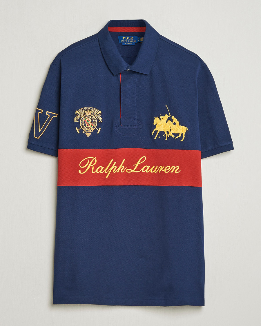Polo Ralph Lauren Block Striped Polo Newport Navy - Acheter Polo