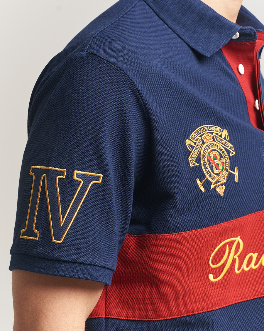 Homme | Polos | Polo Ralph Lauren | Block Striped Polo Newport Navy