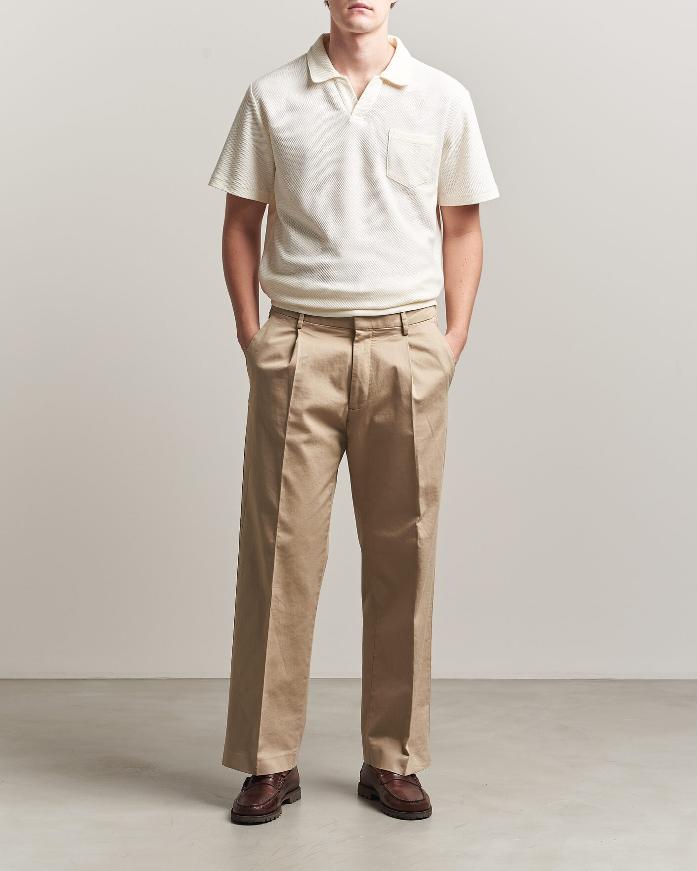 Homme | Polos | Polo Ralph Lauren | Knitted Polo Pale Cream