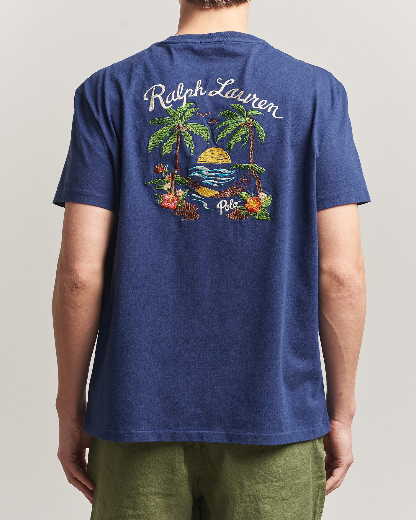 Homme | T-shirts | Polo Ralph Lauren | Jersey Printed T-Shirt Dark Cobalt