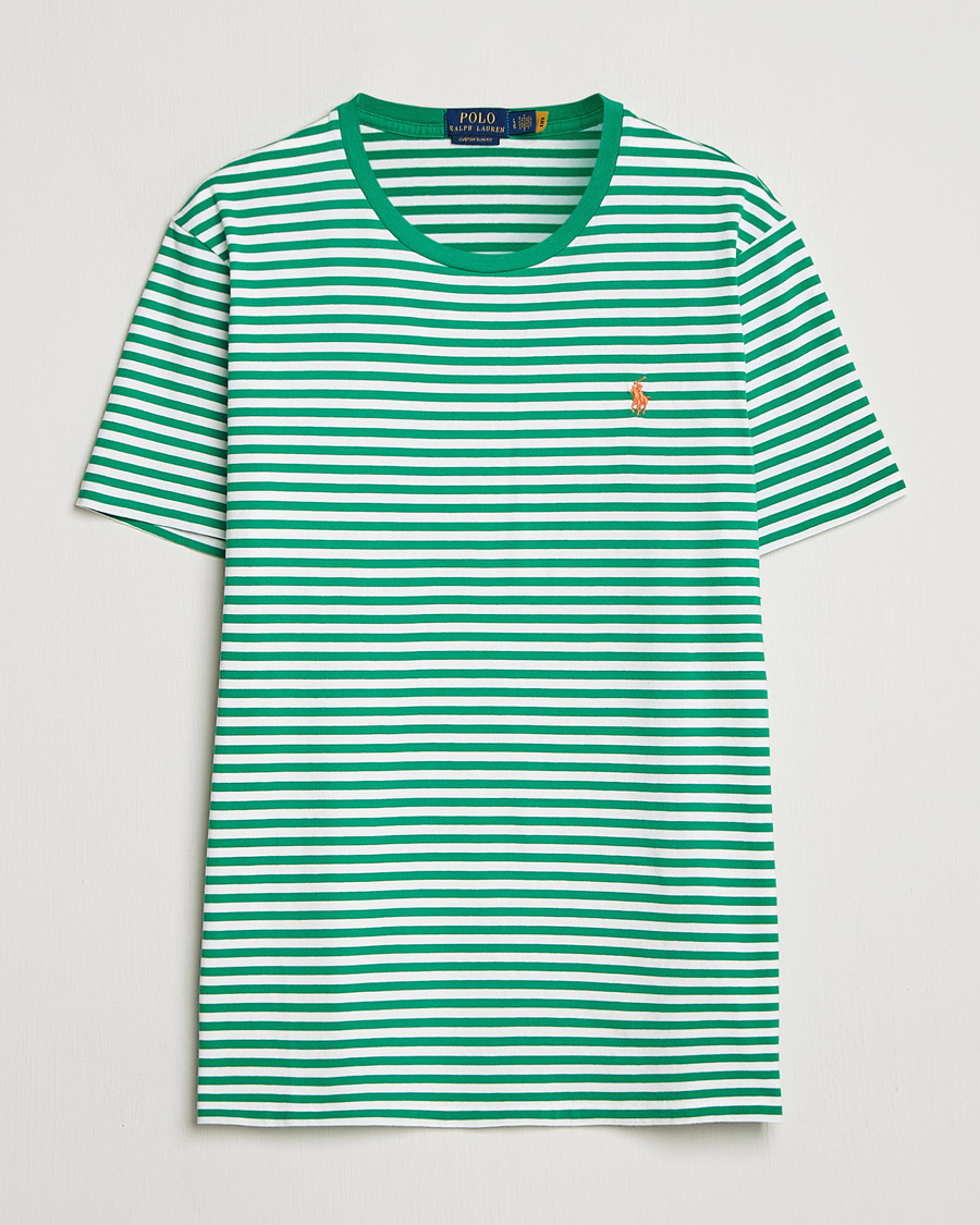 Homme | T-shirts | Polo Ralph Lauren | Crew Neck Striped T-Shirt Billiard/White