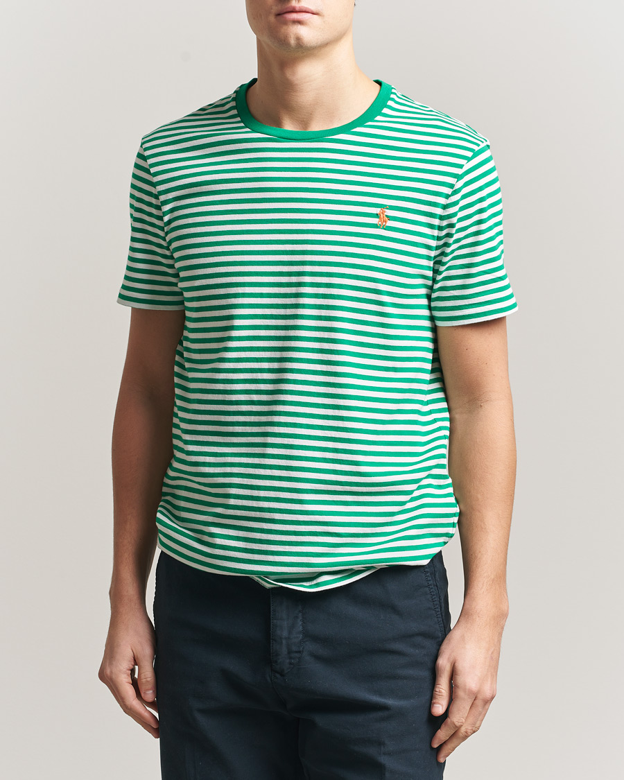 Homme | T-shirts | Polo Ralph Lauren | Crew Neck Striped T-Shirt Billiard/White