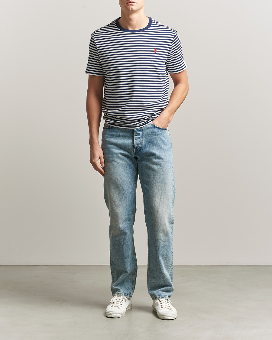 Homme | T-shirts | Polo Ralph Lauren | Crew Neck Striped T-Shirt Newport Navy/White