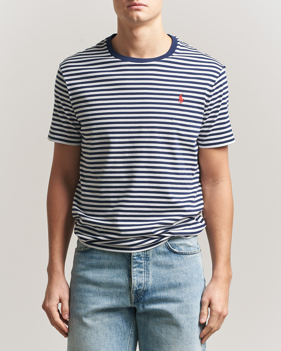 Homme | T-shirts | Polo Ralph Lauren | Crew Neck Striped T-Shirt Newport Navy/White