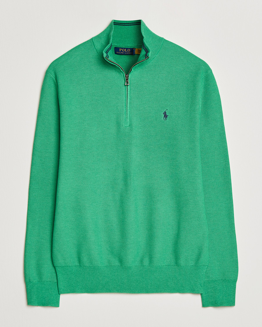 Homme | Pulls Et Tricots | Polo Ralph Lauren | Textured Half Zip Palm Green Heather