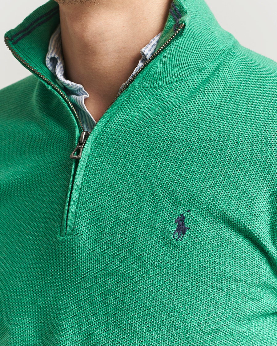 Homme | Pulls Et Tricots | Polo Ralph Lauren | Textured Half Zip Palm Green Heather