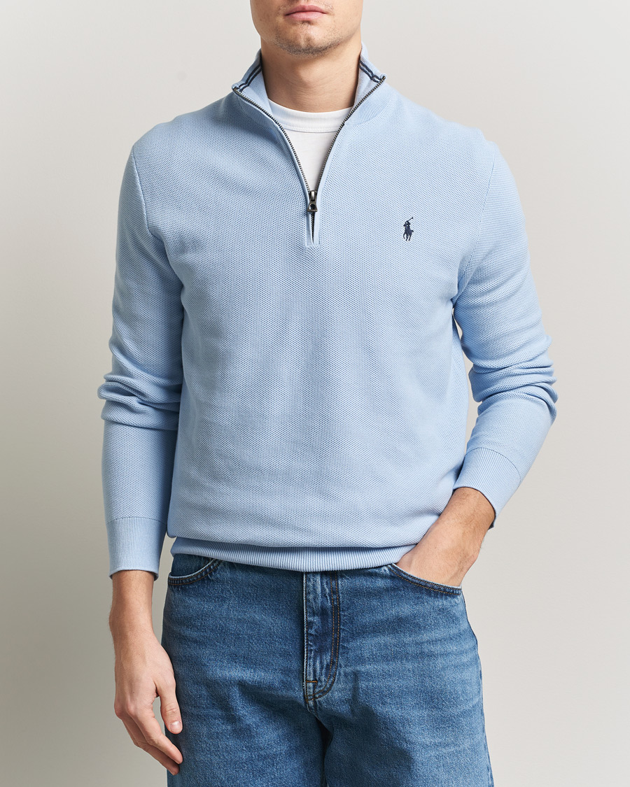 Homme | Pulls Et Tricots | Polo Ralph Lauren | Textured Half Zip Office Blue