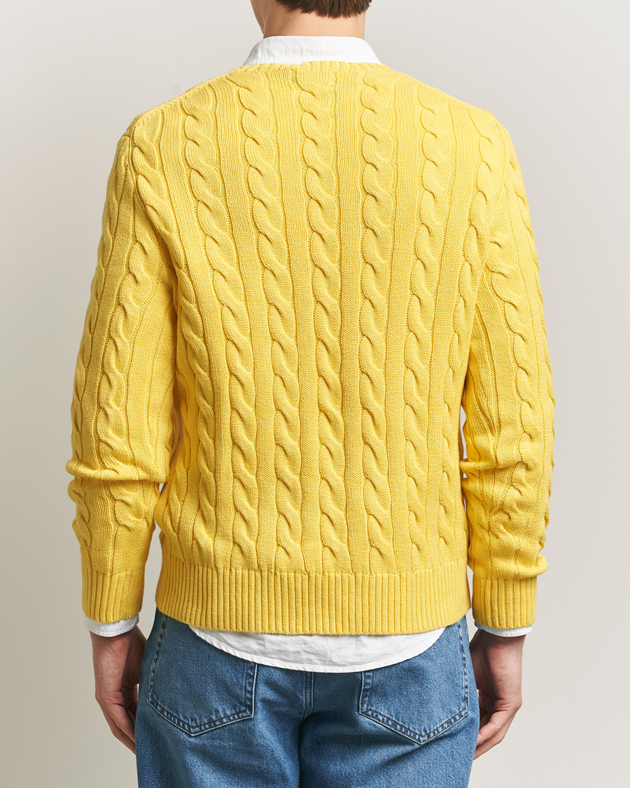 Homme | Pulls Et Tricots | Polo Ralph Lauren | Cotton Cable Pullover Sunfish Yellow