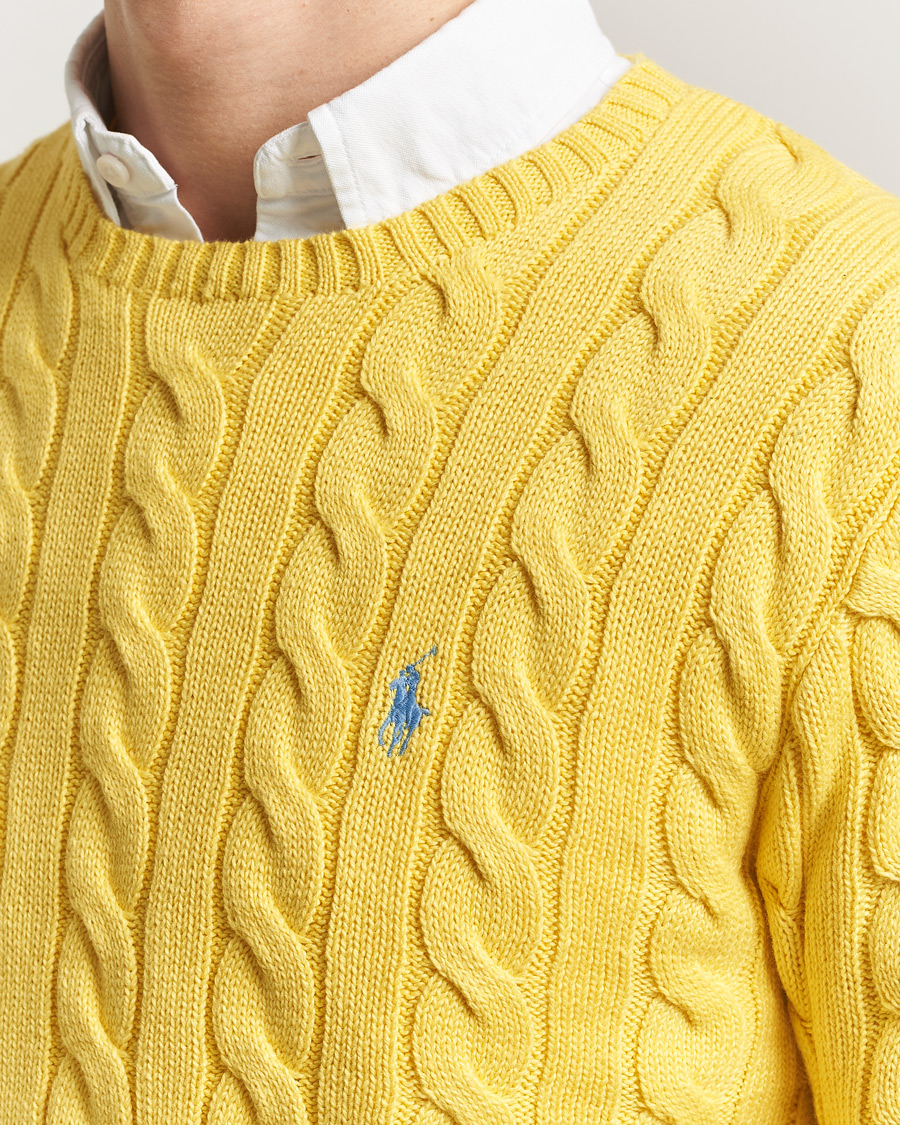 Homme | Pulls Et Tricots | Polo Ralph Lauren | Cotton Cable Pullover Sunfish Yellow