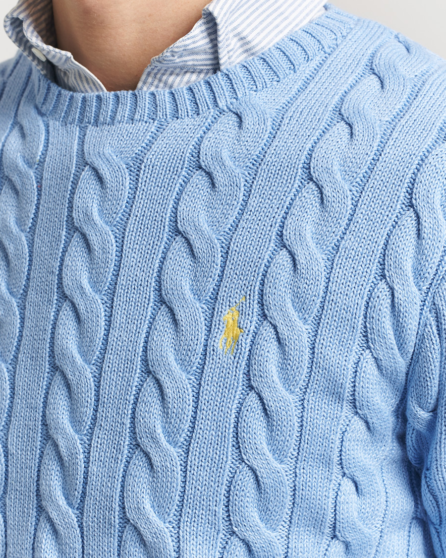 Homme | Pulls Et Tricots | Polo Ralph Lauren | Cotton Cable Pullover Austin Blue