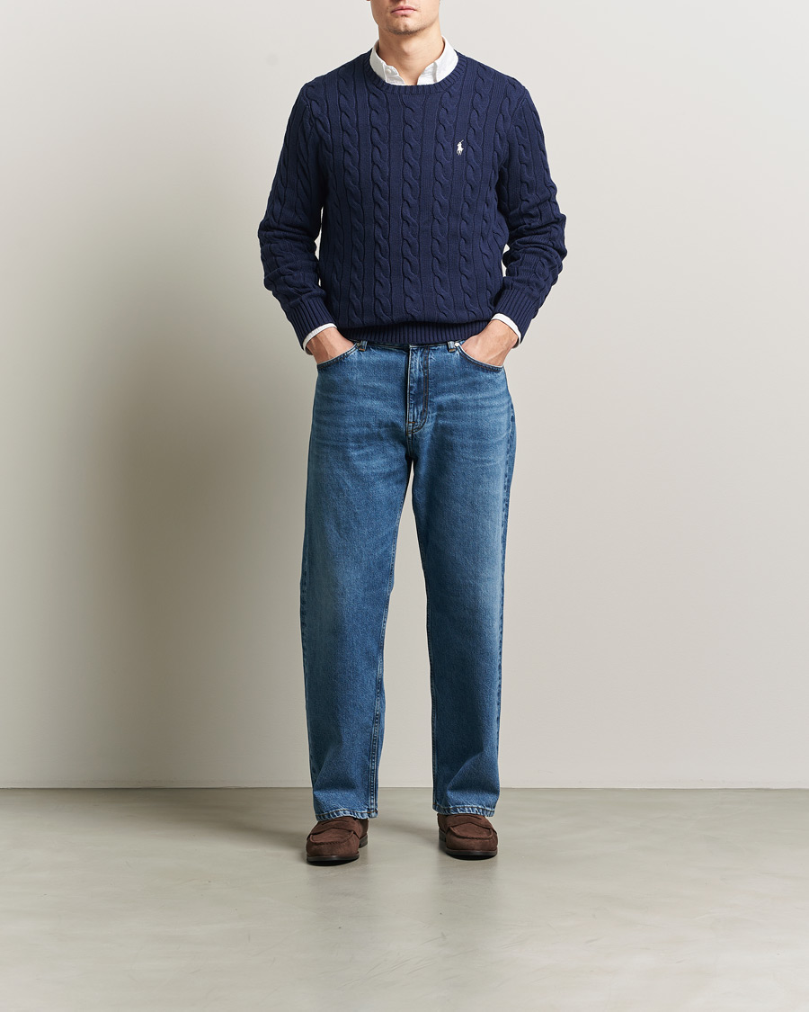 Homme | Pulls Et Tricots | Polo Ralph Lauren | Cotton Cable Pullover Bright Navy