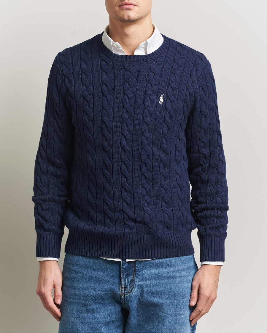 Homme | Pulls Et Tricots | Polo Ralph Lauren | Cotton Cable Pullover Bright Navy