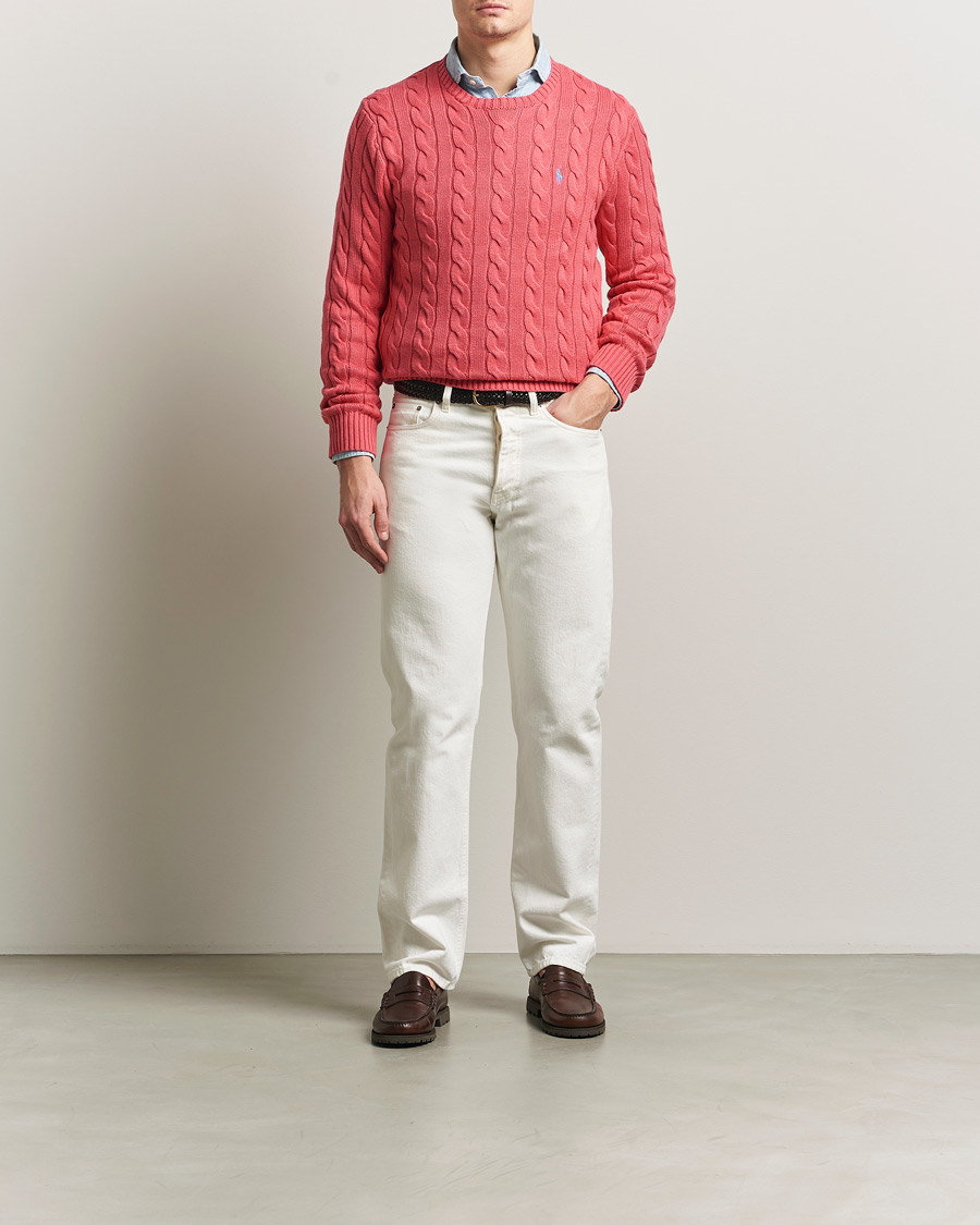 Homme | Pulls Et Tricots | Polo Ralph Lauren | Cotton Cable Pullover Pale Red