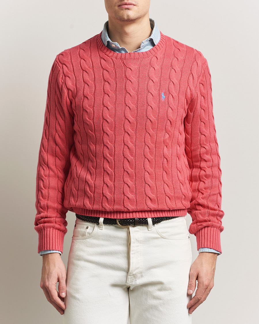 Homme | Pulls Et Tricots | Polo Ralph Lauren | Cotton Cable Pullover Pale Red