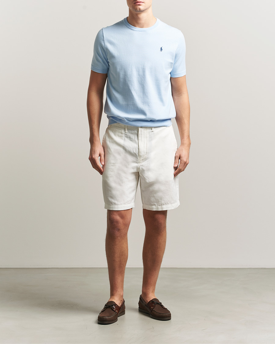 Homme | T-shirts | Polo Ralph Lauren | Knitted Short Sleeve T-Shirt Office Blue