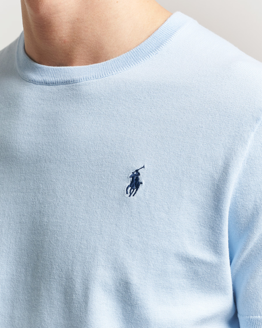 Homme | T-shirts | Polo Ralph Lauren | Knitted Short Sleeve T-Shirt Office Blue
