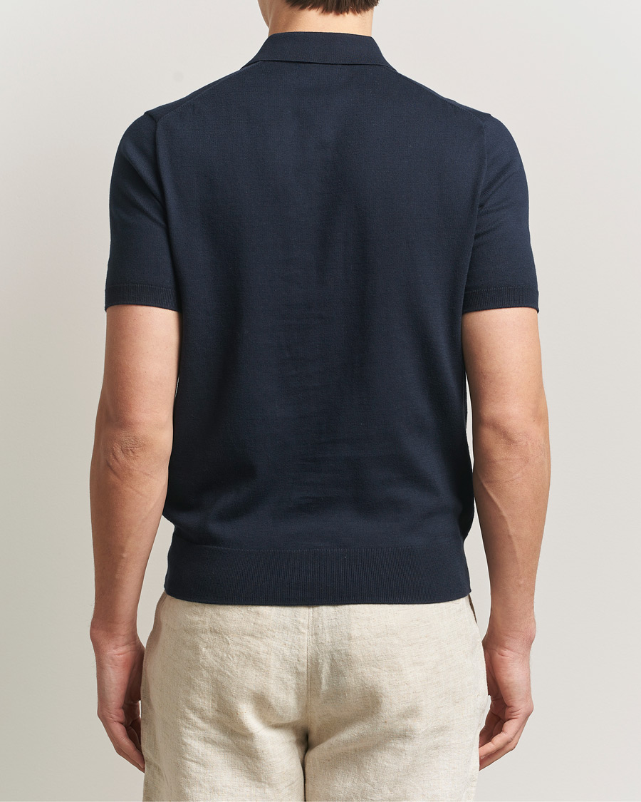 Homme | Polos | Polo Ralph Lauren | Knitted Short Sleeve Polo Hunter Navy