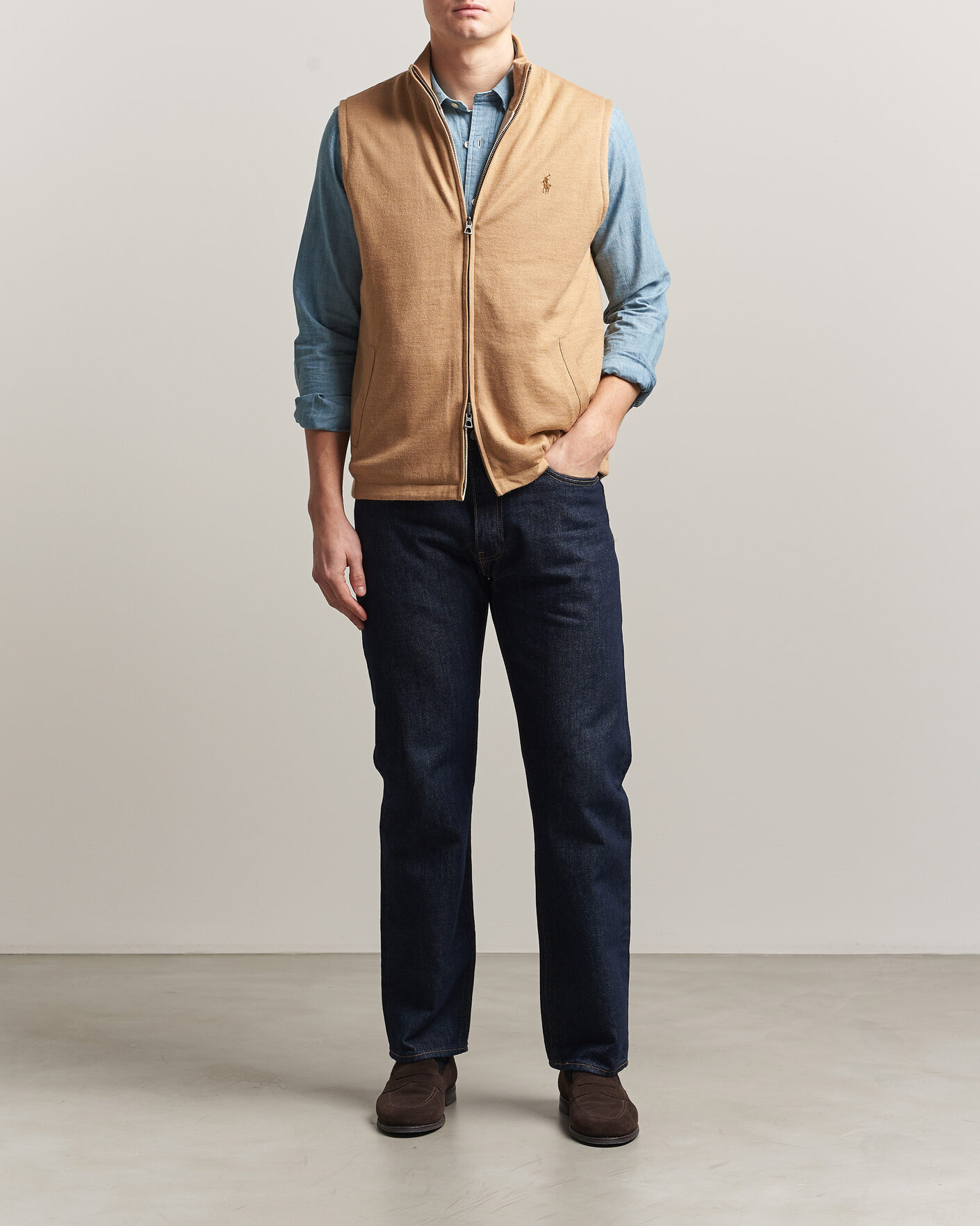 Homme | Pulls Et Tricots | Polo Ralph Lauren | Wool Blend Vest Camel Combo