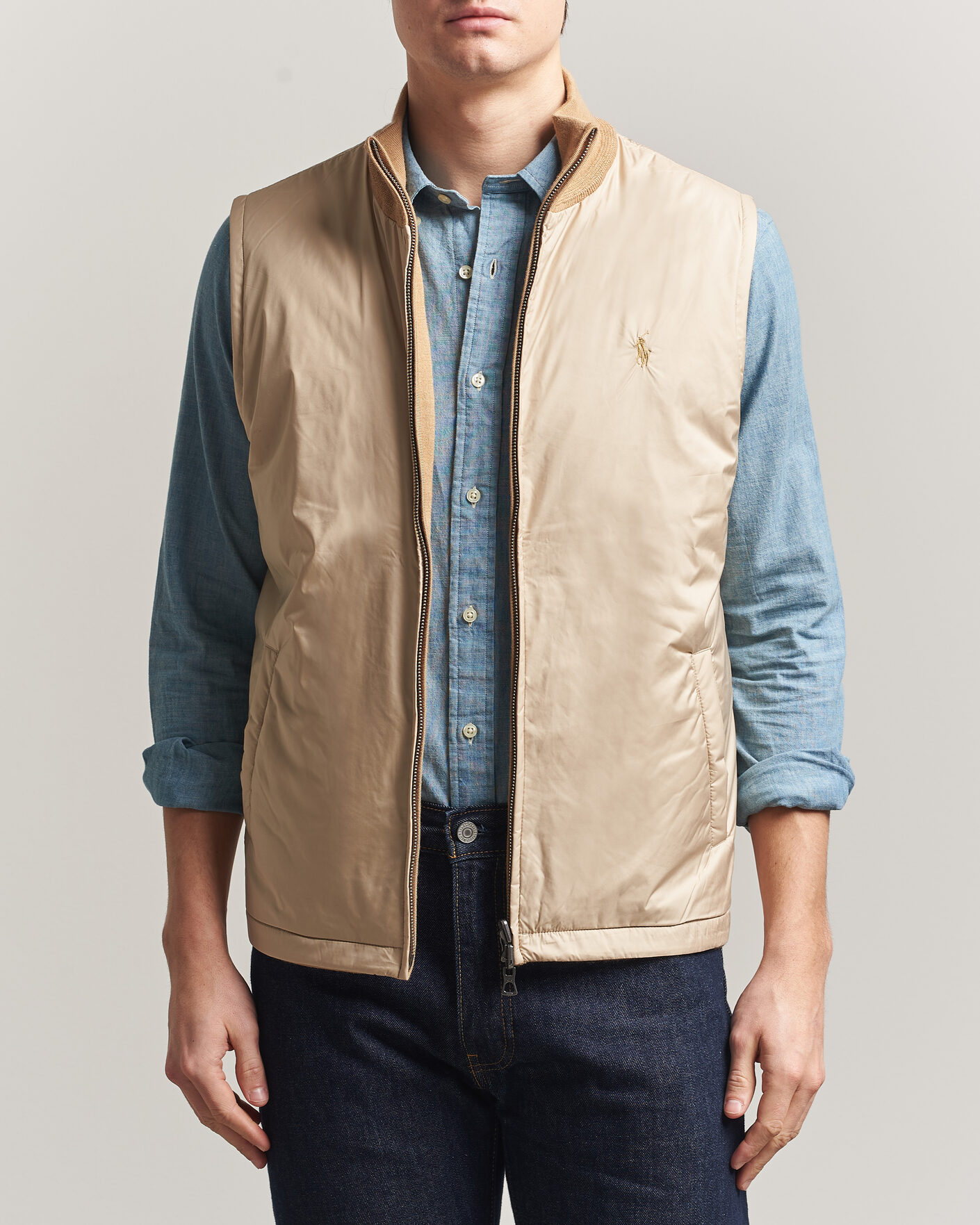 Homme | Pulls Et Tricots | Polo Ralph Lauren | Wool Blend Vest Camel Combo