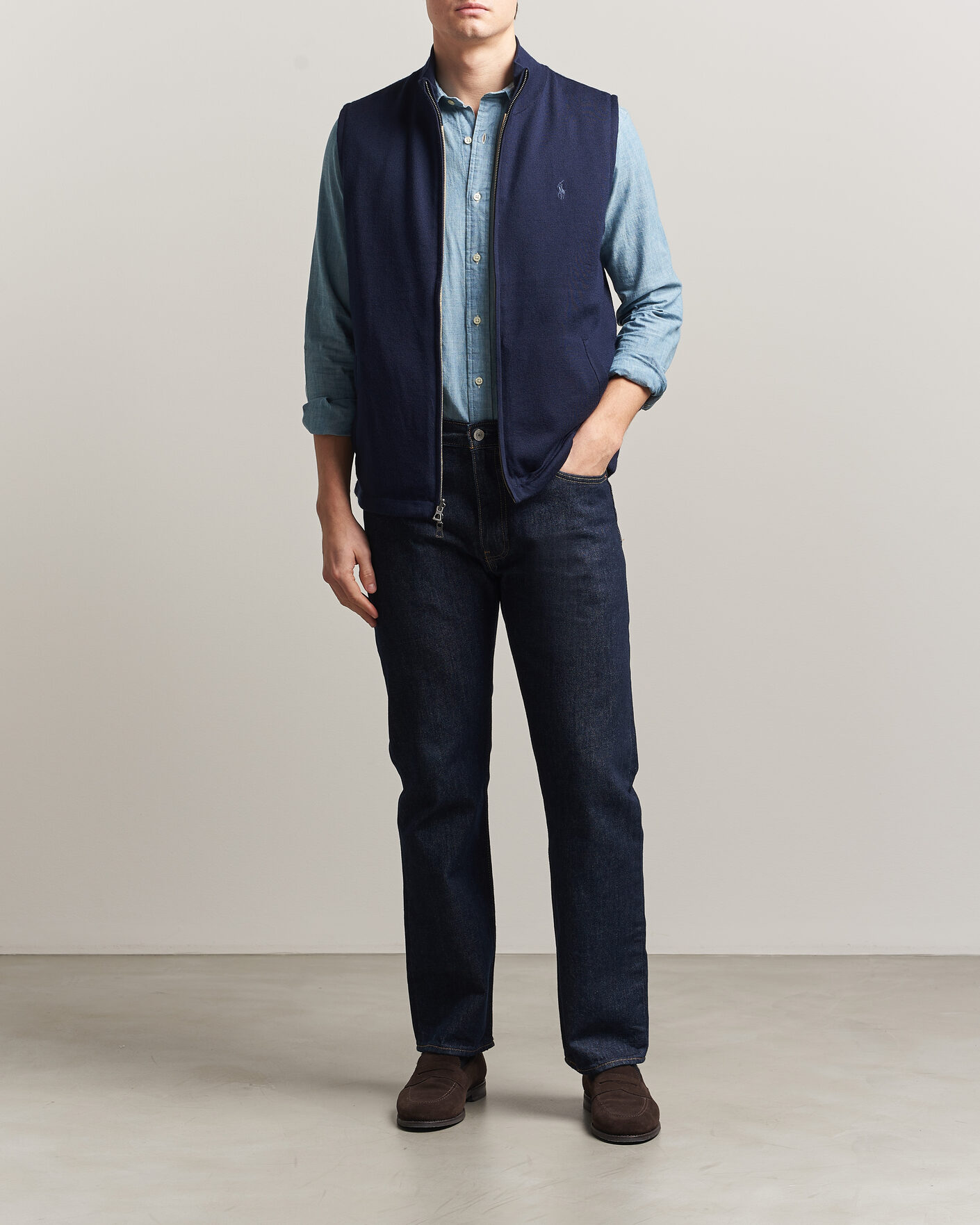 Homme | Pulls Et Tricots | Polo Ralph Lauren | Wool Blend Vest Navy Combo