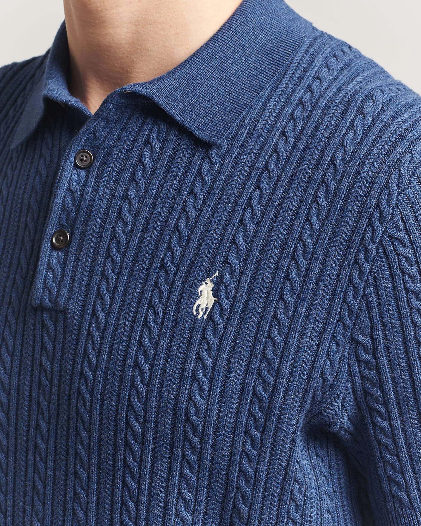Homme | Polos | Polo Ralph Lauren | Cotton Polo Rustic Navy Heather
