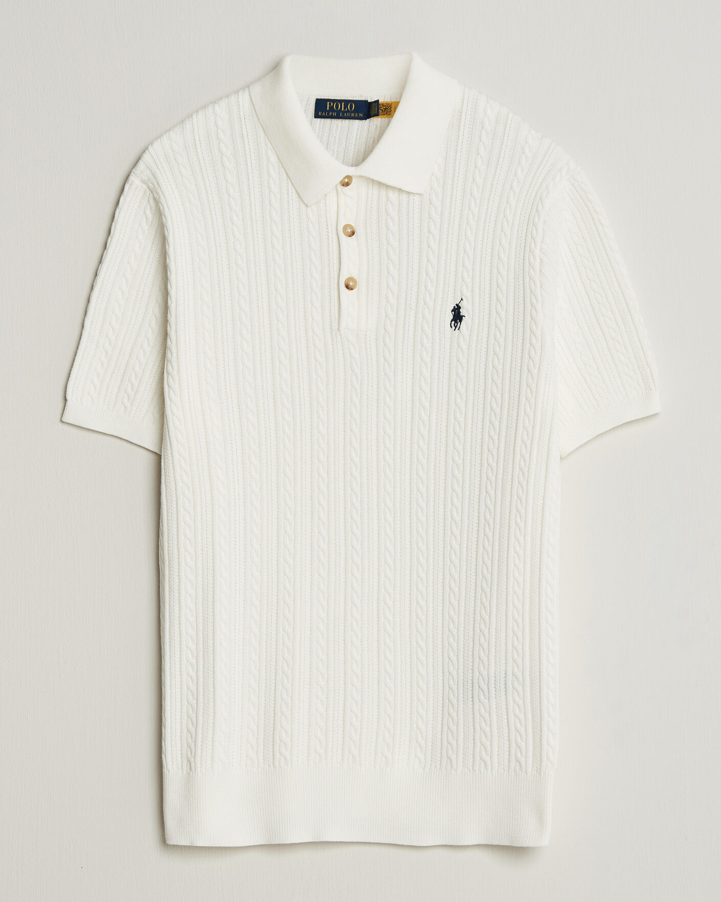 Homme | Polos | Polo Ralph Lauren | Cotton Polo Deckwash White/Navy