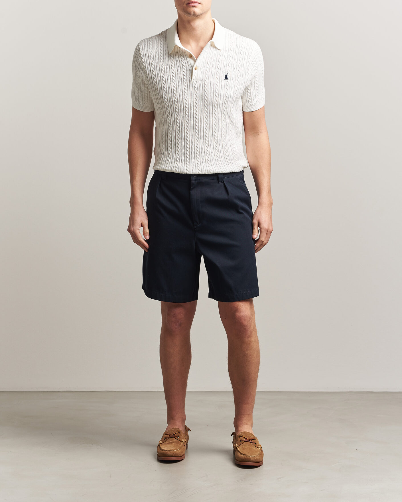 Homme | Polos | Polo Ralph Lauren | Cotton Polo Deckwash White/Navy