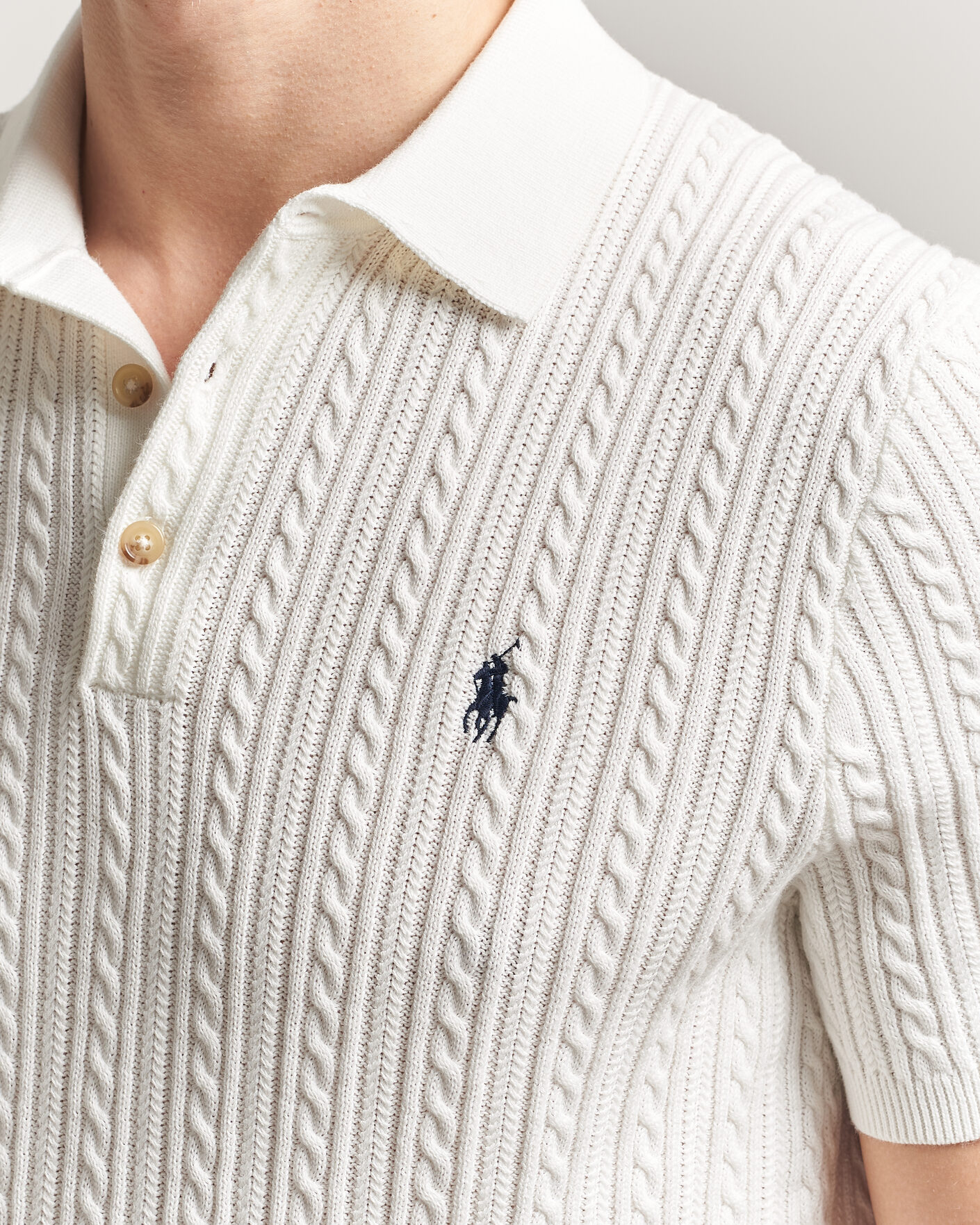 Homme | Polos | Polo Ralph Lauren | Cotton Polo Deckwash White/Navy