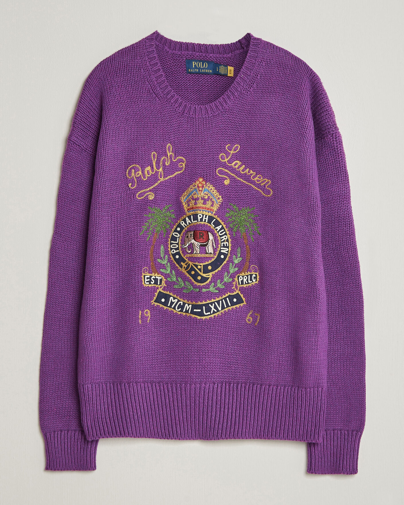 Homme | Pulls Et Tricots | Polo Ralph Lauren | Cotton Logo Sweater Purple Heahter