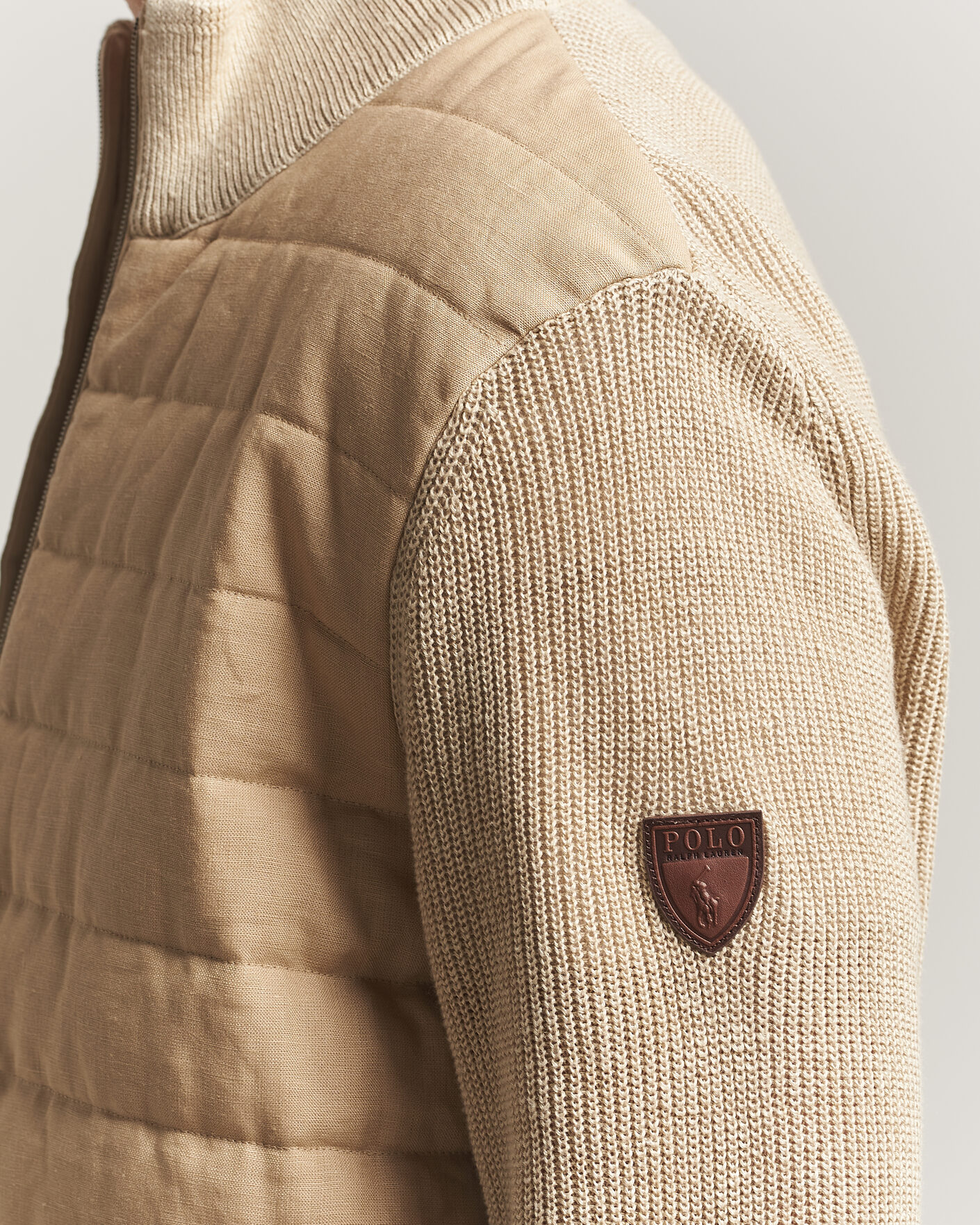 Homme | Manteaux Et Vestes | Polo Ralph Lauren | Linen Full Zip Sweater Coastal Beige