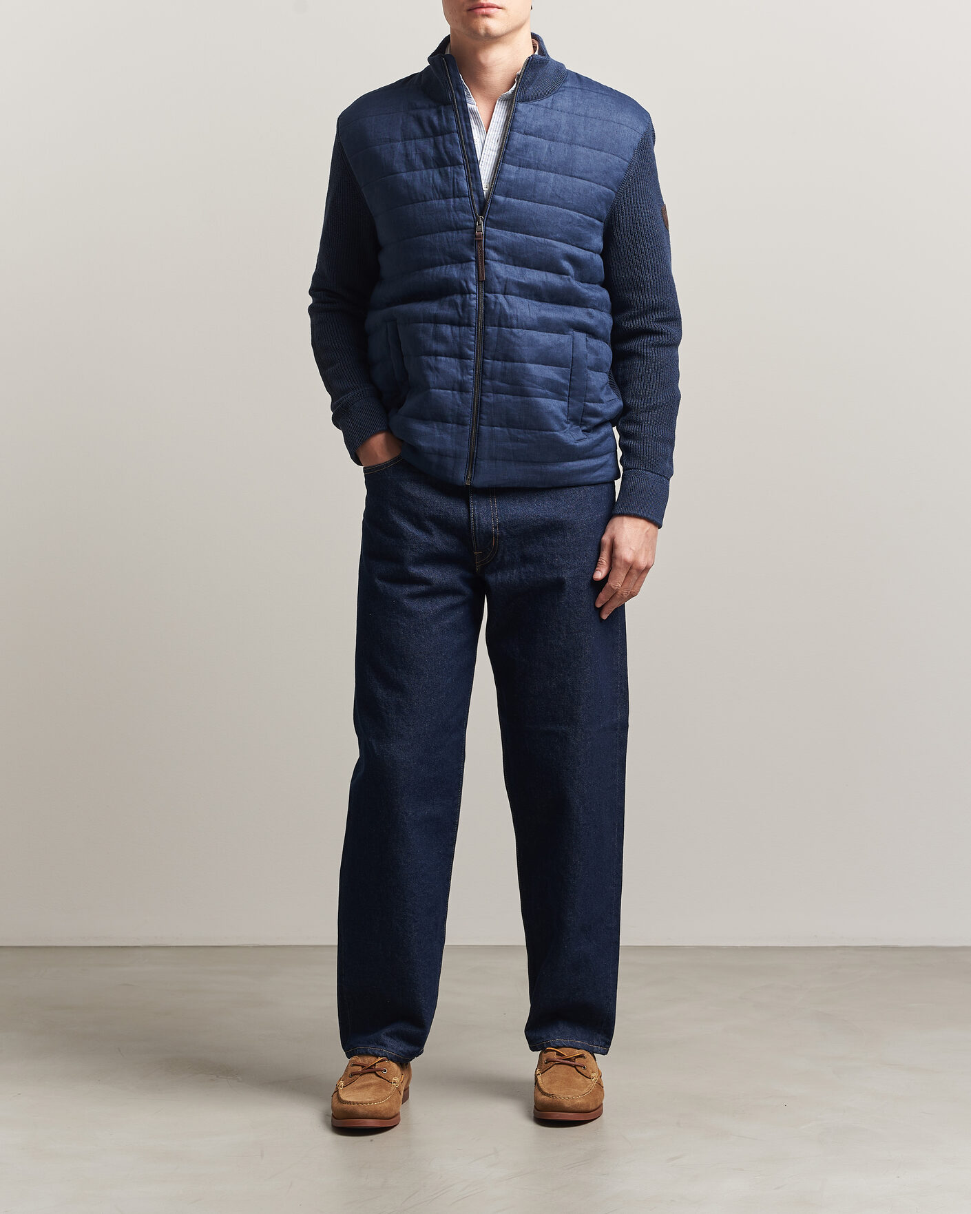 Homme | Pulls Et Tricots | Polo Ralph Lauren | Linen Full Zip Sweater Navy