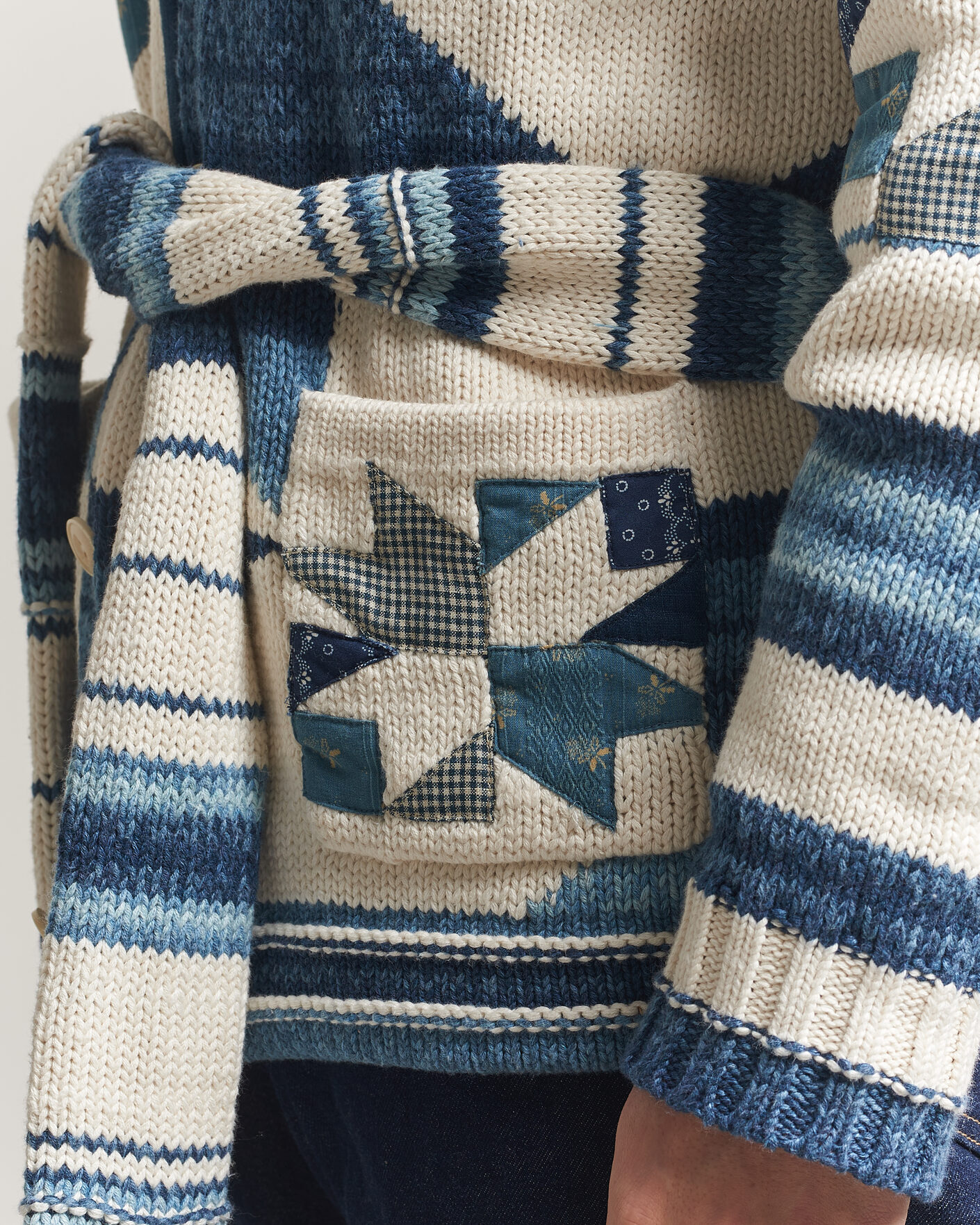 Homme | Pulls Et Tricots | Polo Ralph Lauren | Cotton Linen Cardigan Cream Blue Combo