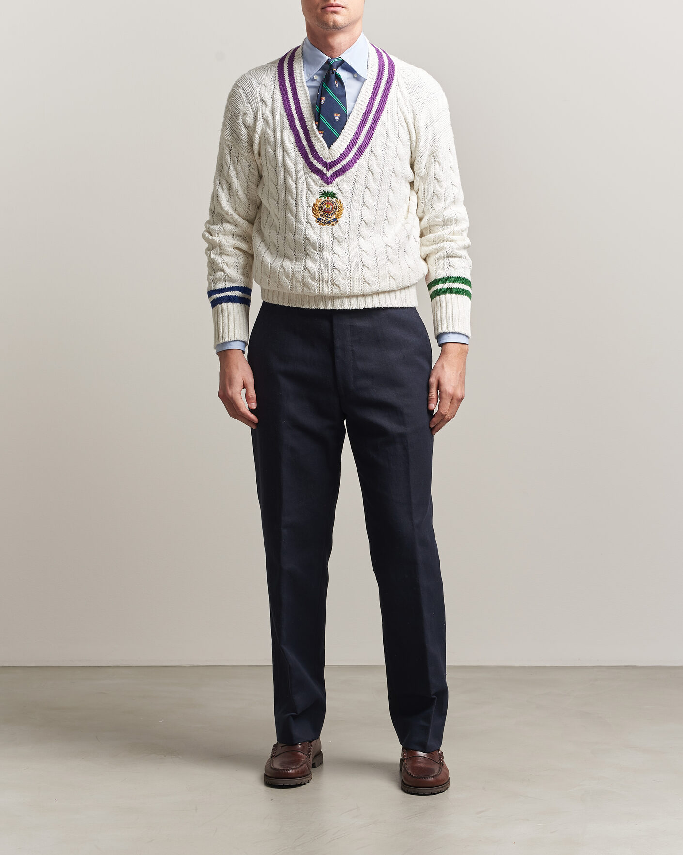 Homme | Pulls Et Tricots | Polo Ralph Lauren | Cotton Linen Blend Sweater Cream Combo