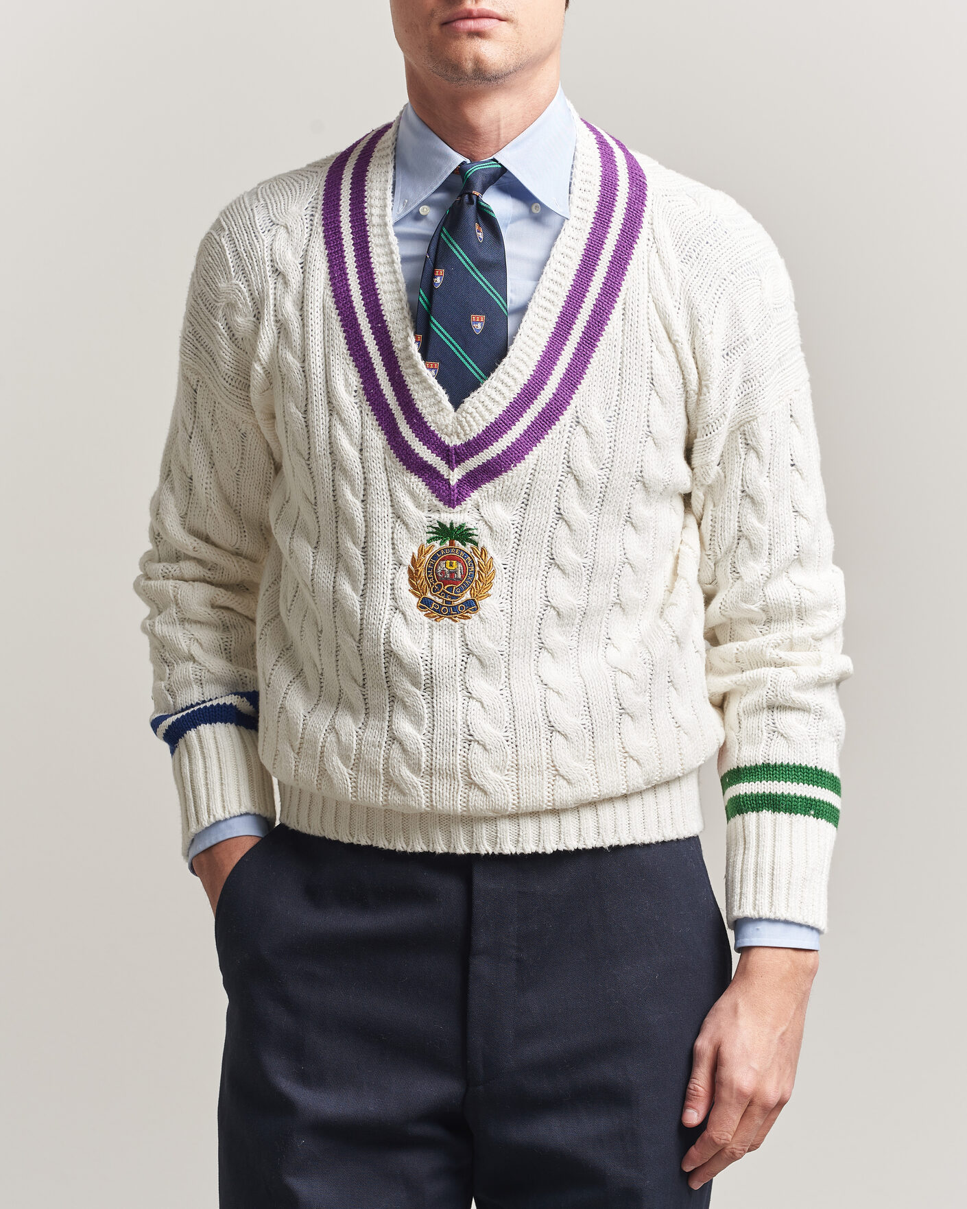 Homme | Pulls Et Tricots | Polo Ralph Lauren | Cotton Linen Blend Sweater Cream Combo
