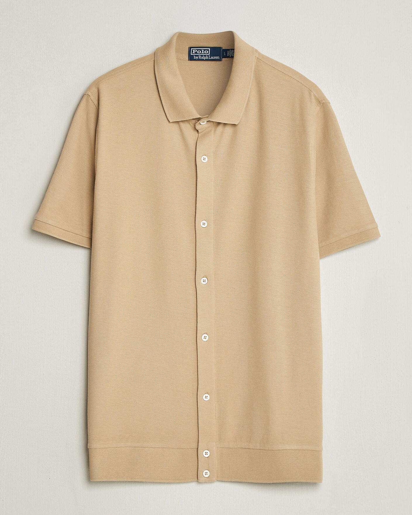 Homme | Polos | Polo Ralph Lauren | Cotton Knitted Polo Coastal Beige