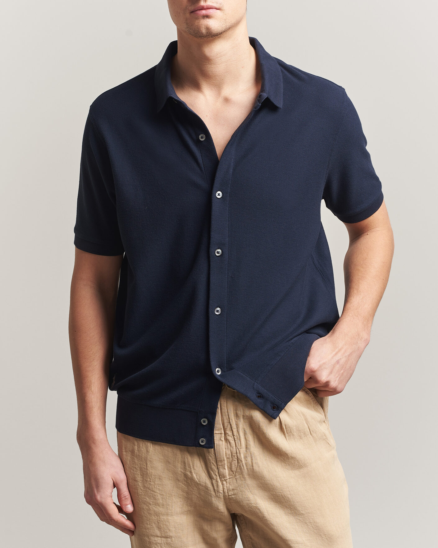 Homme | Polos | Polo Ralph Lauren | Cotton Knitted Polo Aviator Navy