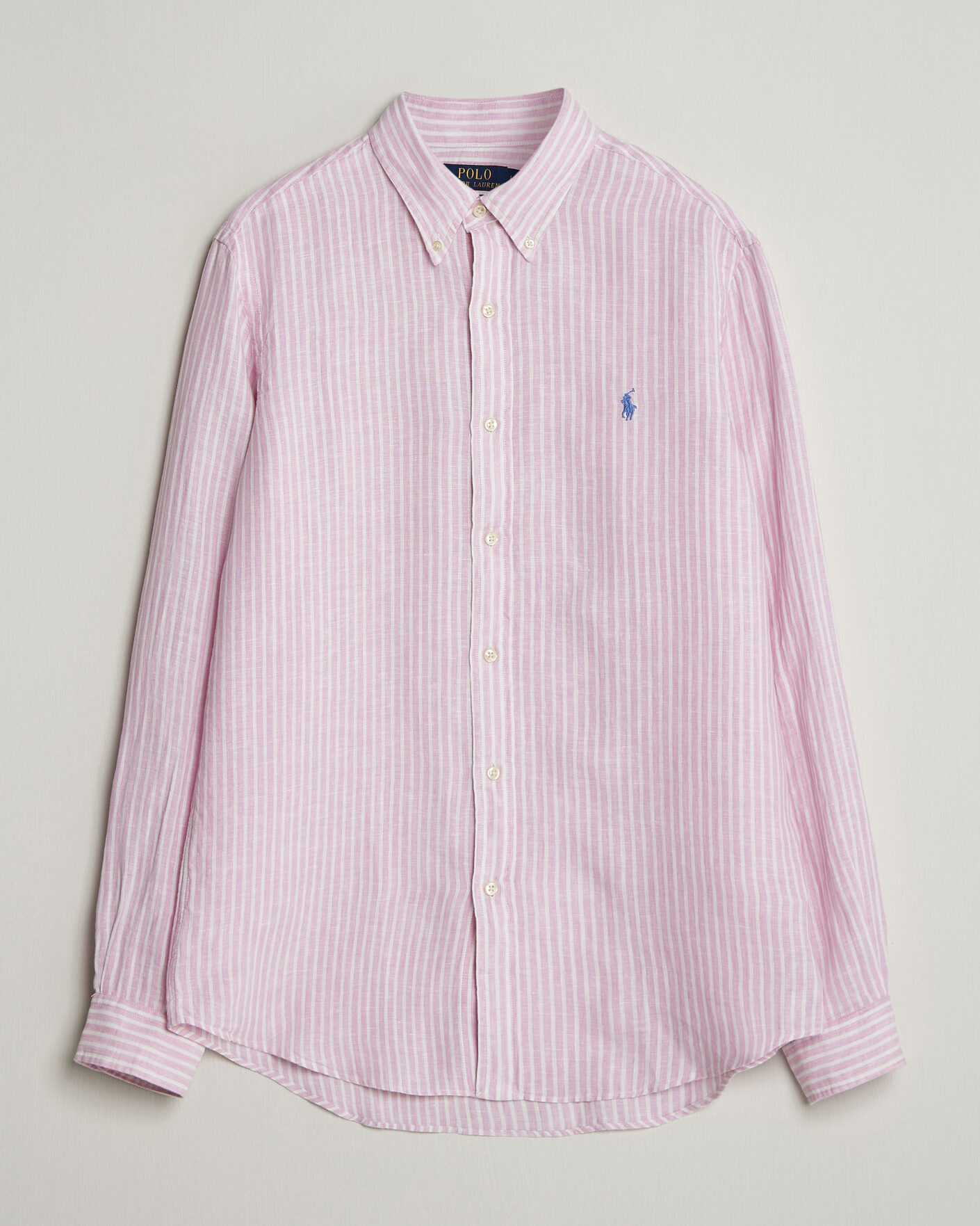 Homme | Chemises | Polo Ralph Lauren | Custom Fit Linen Shirt Pink/White