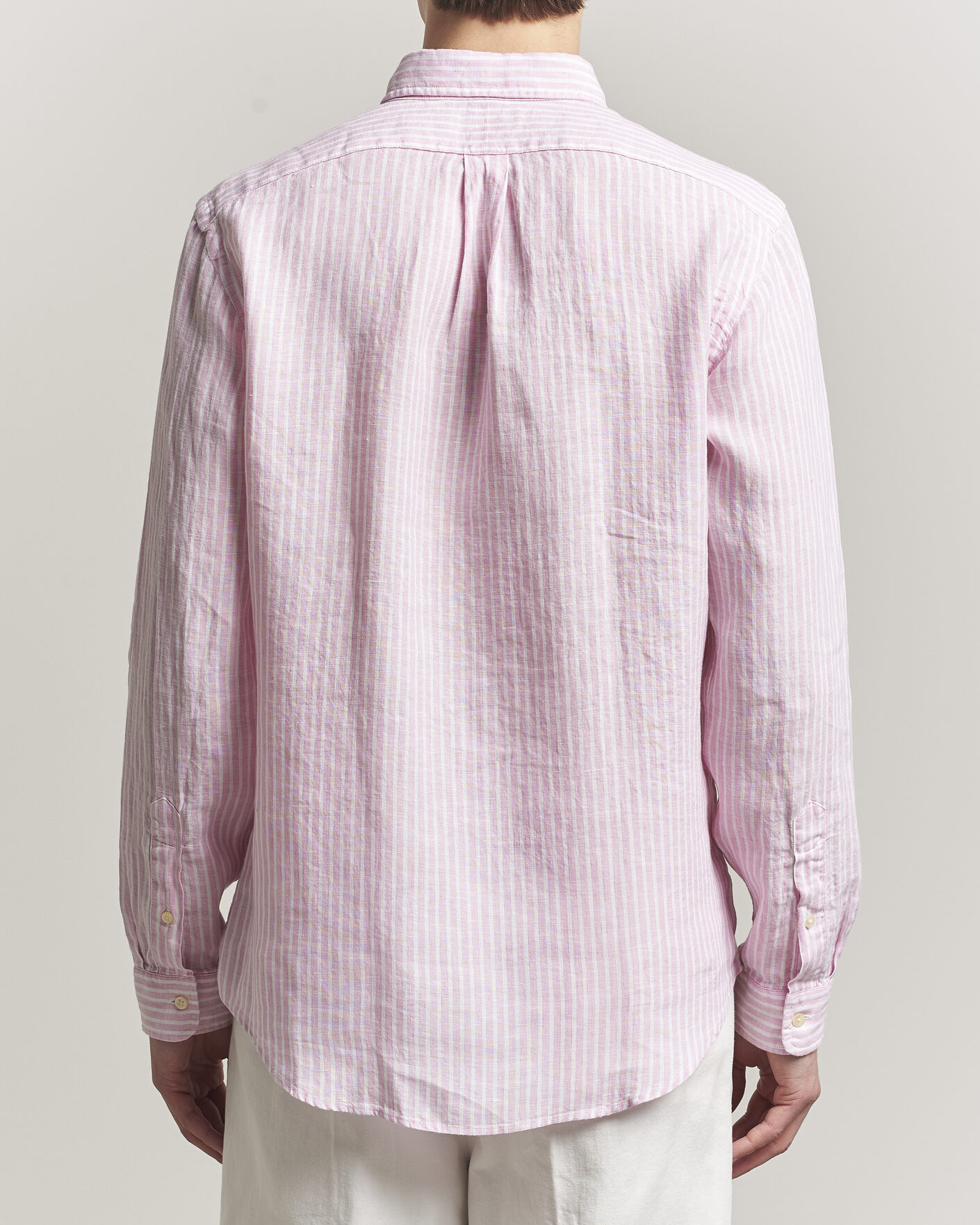 Homme | Chemises | Polo Ralph Lauren | Custom Fit Linen Shirt Pink/White