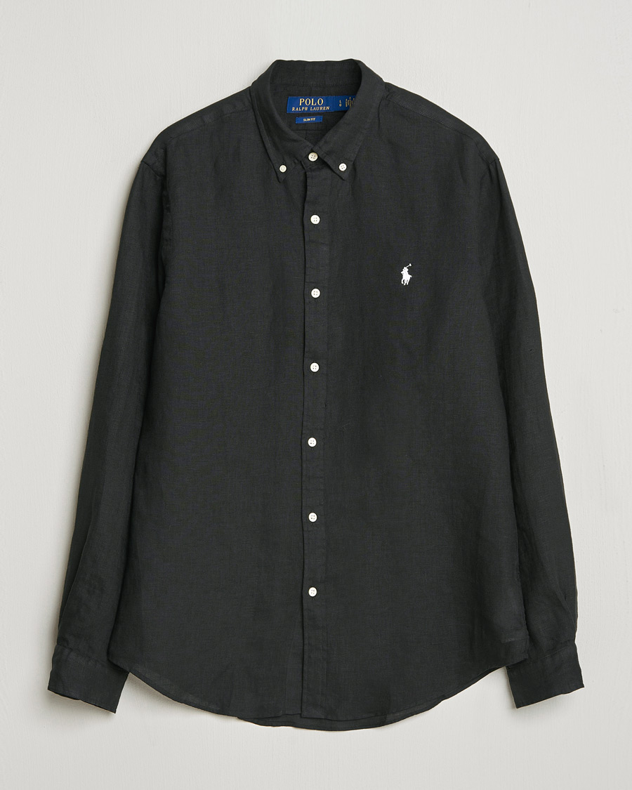 Homme | Chemises | Polo Ralph Lauren | Slim Fit Linen Shirt Polo Black