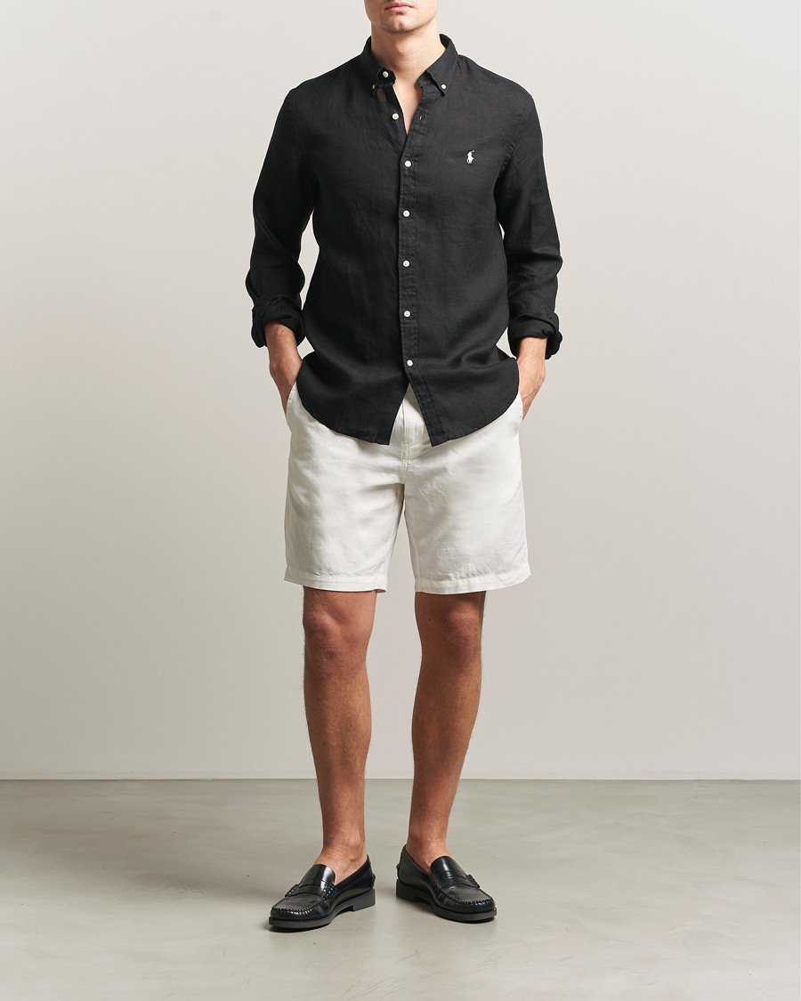 Homme | Chemises | Polo Ralph Lauren | Slim Fit Linen Shirt Polo Black